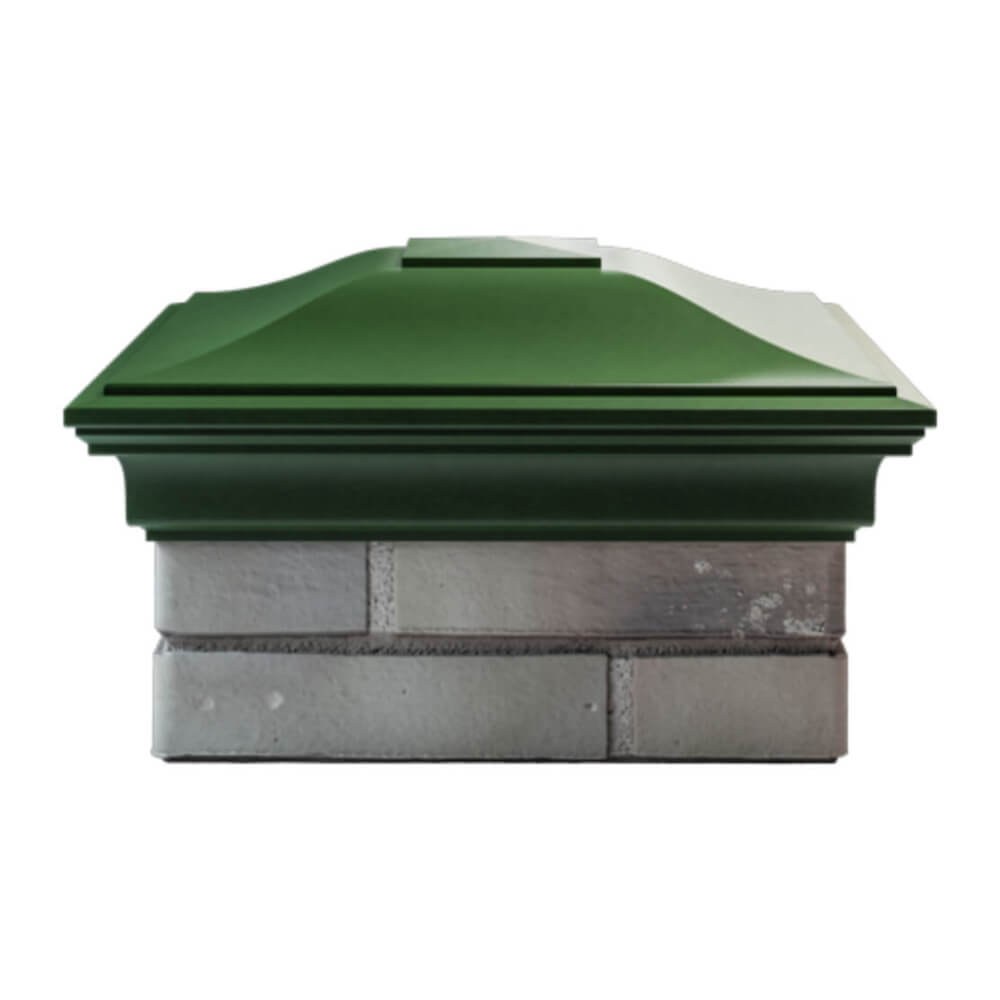 Колпак Zking Монблан Зеленый на столб 1.5х1.5 еврокирпича 0.7НФ (355х355мм) Назрань фото