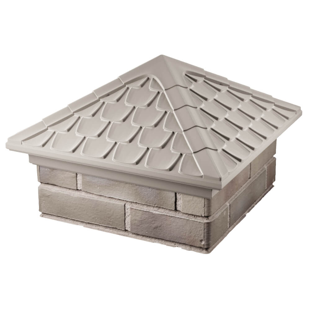 Колпак Zking Эльбрус Бежевый на столб 1.5х1.5 кирпича (385х385мм) в Назрани фото