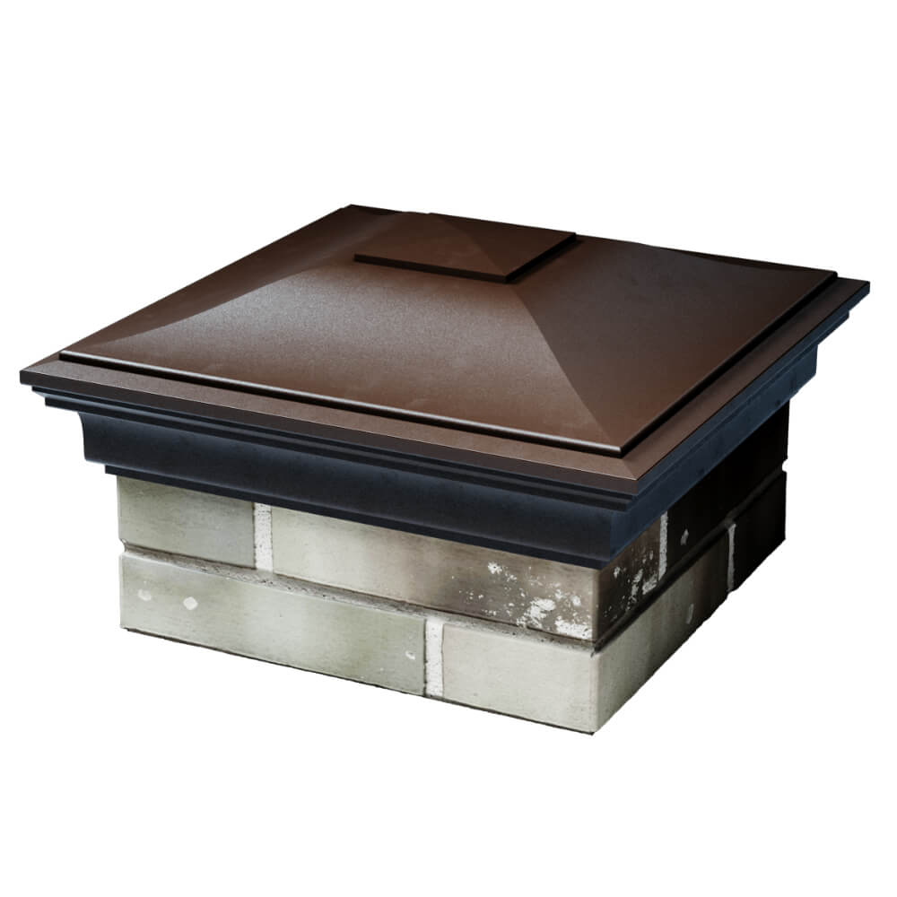 Колпак Zking Монблан Коричневый на столб 1.5х1.5 кирпича (385х385мм) в Назрани фото