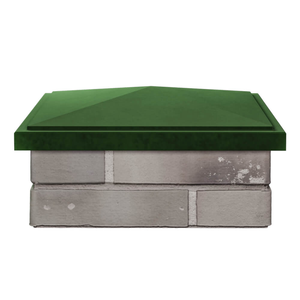 Колпак Zking БонаМоно Зеленый на столб 1.5х1.5 кирпича (385х385, 400х400мм) Назрань фото