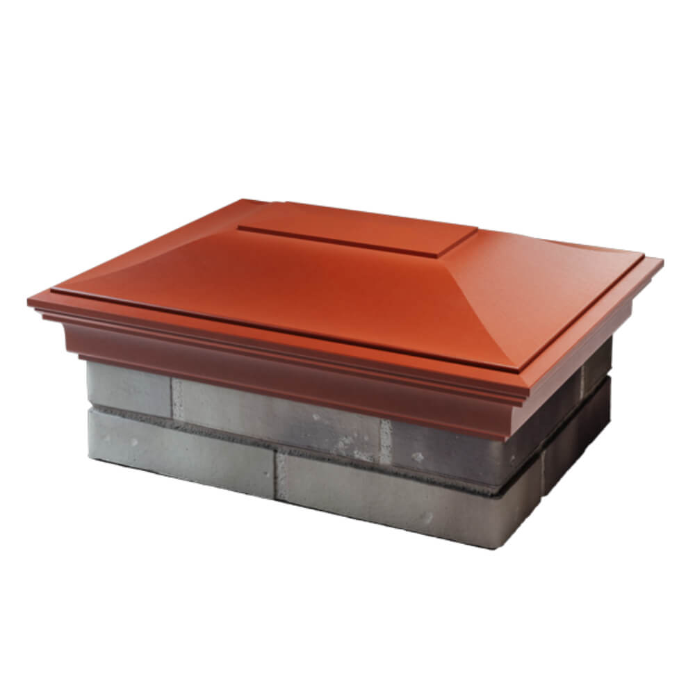 Колпак Zking Монблан Красный на столб 2х1.5 кирпича (515х385мм) в Назрани фото