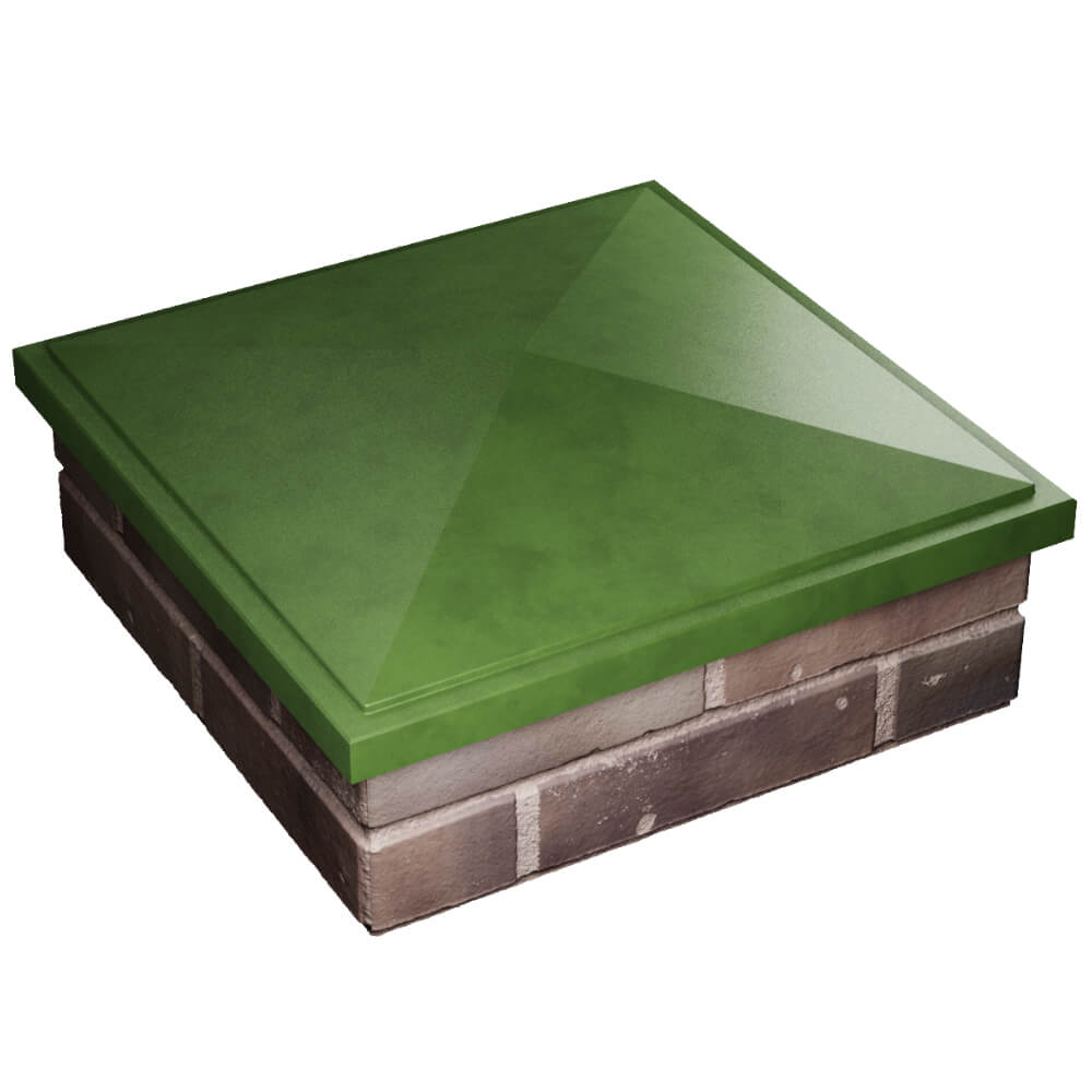 Колпак Zking БонаМоно Зеленый на столб 2х2 кирпича (515х515, 530х530мм) в Назрани фото