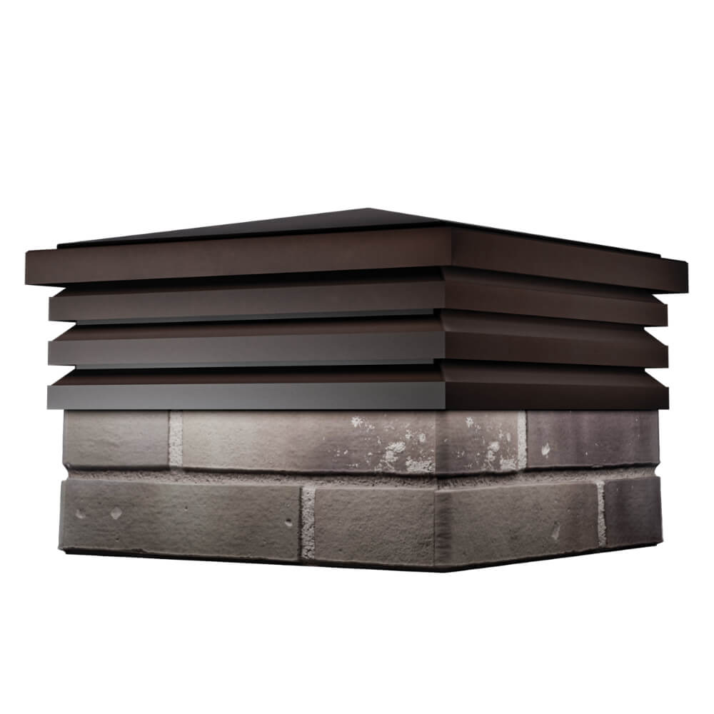 Колпак Zking Бона ХайТек Коричневый на столб 1.5х1.5 кирпича (385х385мм) в Назрани фото