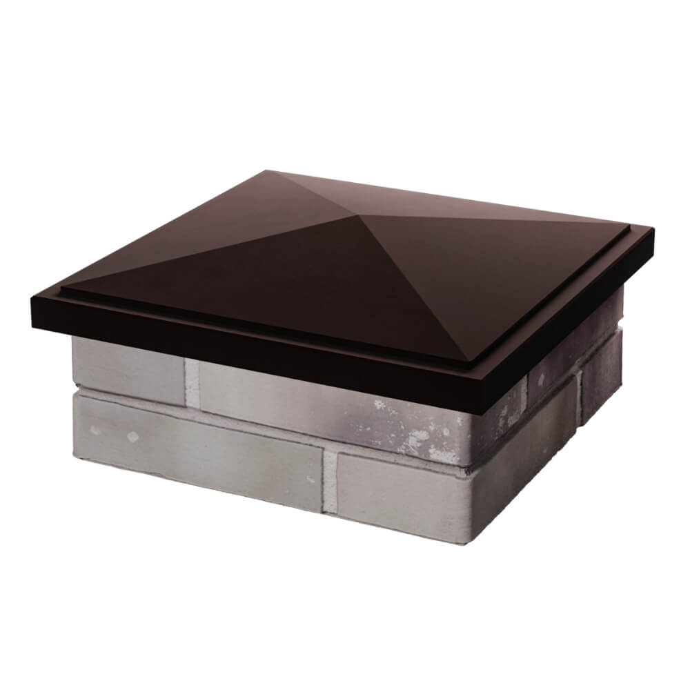 Колпак Zking БонаМоно Коричневый на столб 1.5х1.5 кирпича (385х385, 400х400мм) в Назрани фото