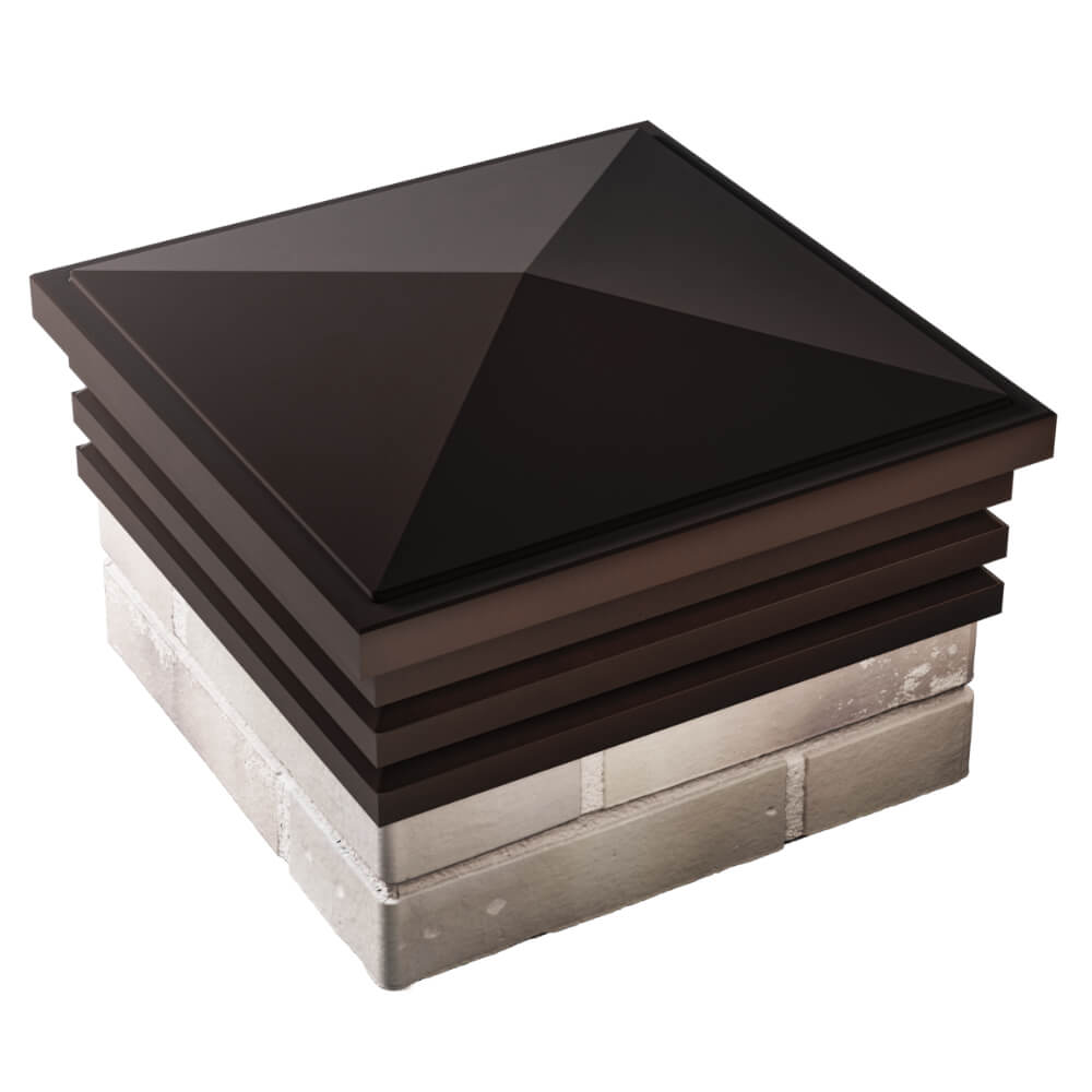 Колпак Zking Бона ХайТек Коричневый на столб 1.5х1.5 кирпича (385х385мм) в Назрани фото