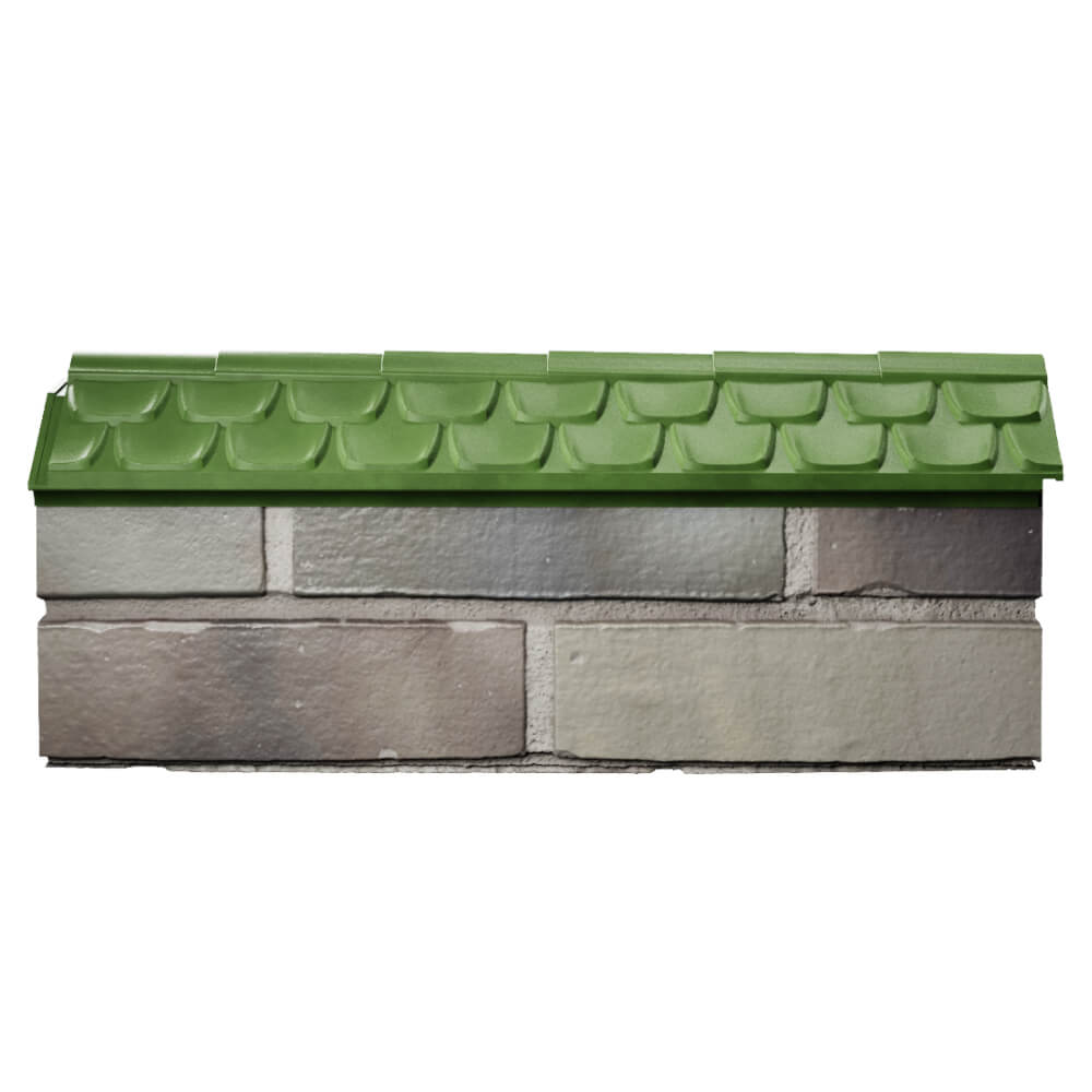 Парапет Zking Эльбрус Зеленый с посадкой на 0.5 кирпича (130мм) в Назрани фото
