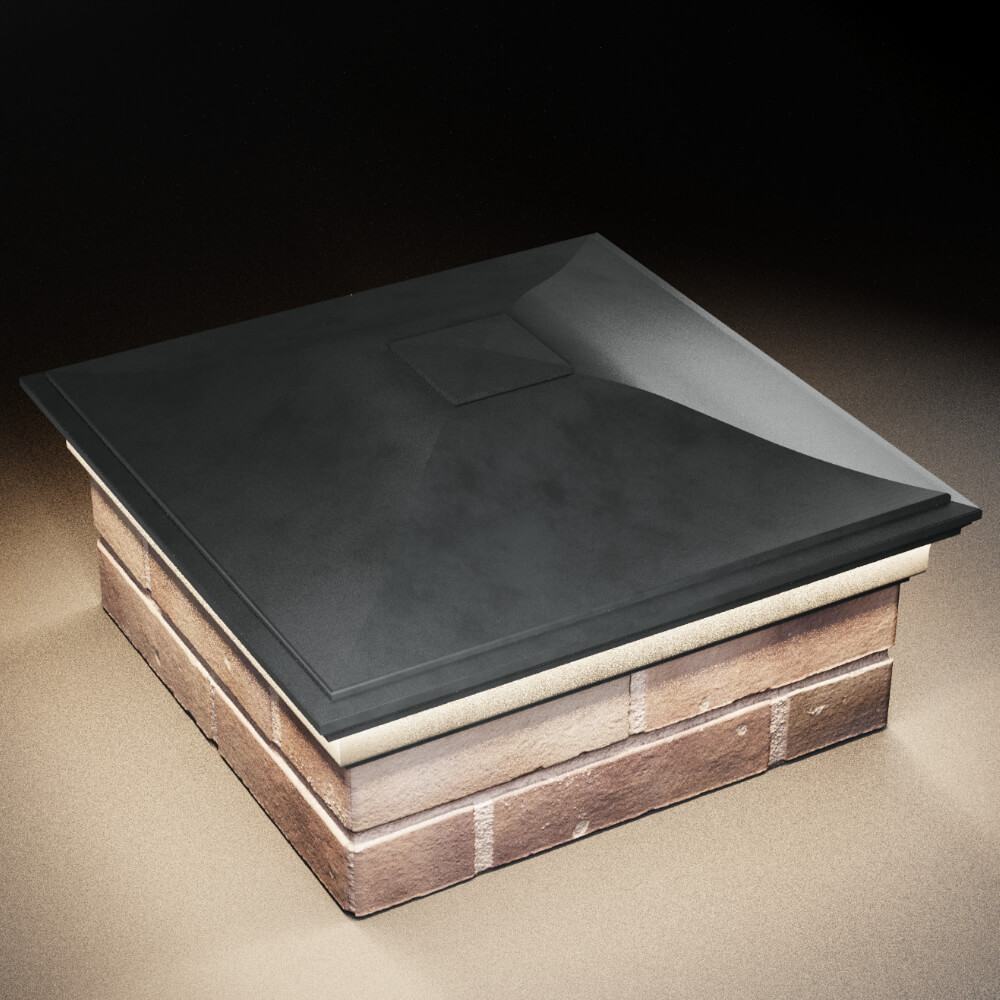 Колпак Zking Монблан Серый на столб 2х2 кирпича (515х515мм) c подсветкой в Назрани фото