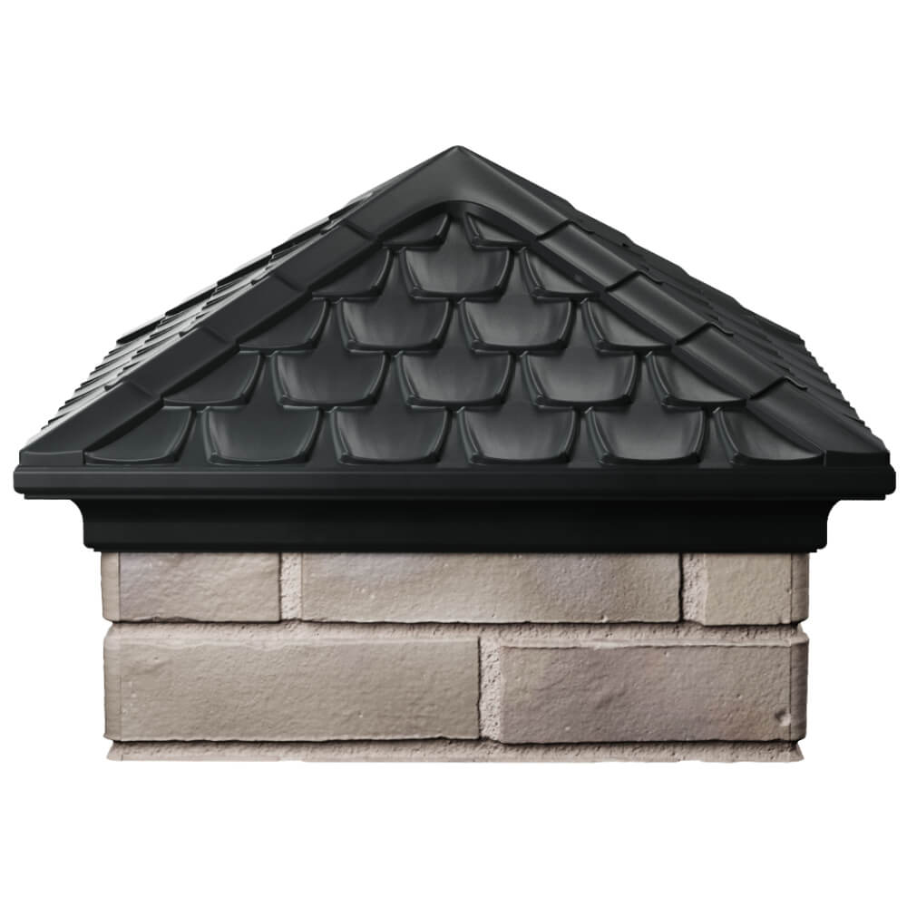 Колпак Zking Эльбрус Черный на столб 1.5х1.5 кирпича (385х385мм) Назрань фото