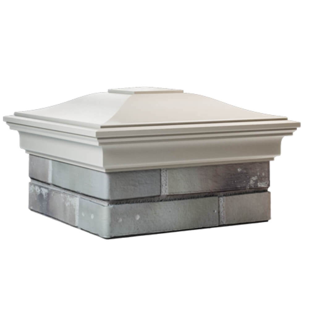 Колпак Zking Монблан Бежевый на столб 1.5х1.5 кирпича (385х385мм) в Назрани фото