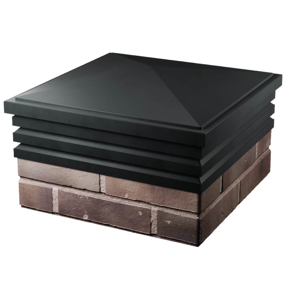 Колпак Zking Бона ХайТек Черный на столб 2х2 кирпича (513х513мм) в Назрани фото