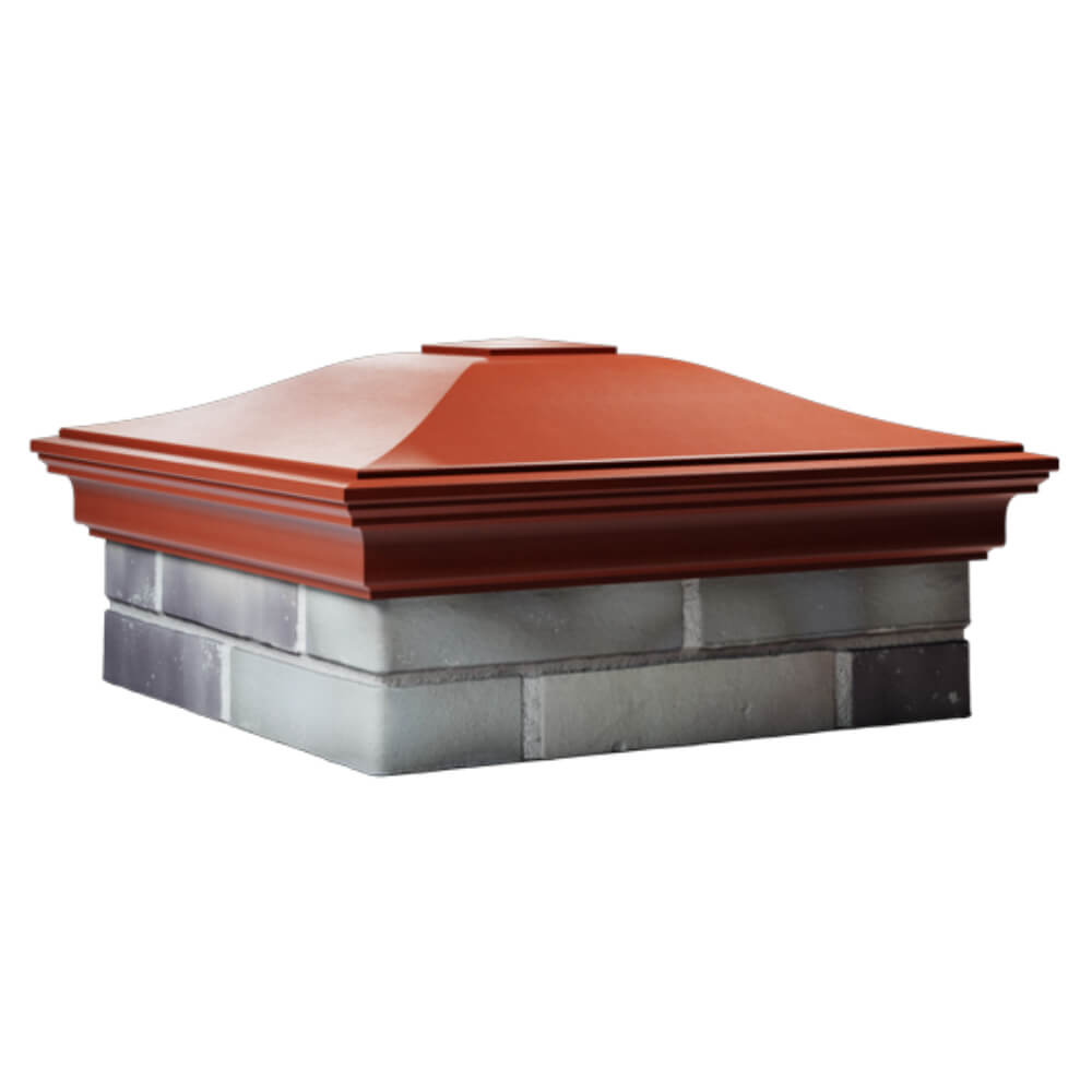 Колпак Zking Монблан Красный на столб 2х2 кирпича (515х515мм) в Назрани фото