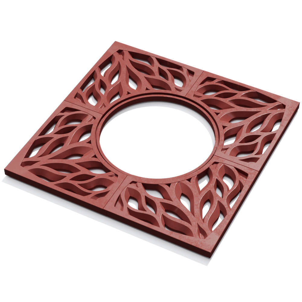 Приствольная решетка для дерева ZKING CRUST 1.2х1.2м Красная в Назрани фото