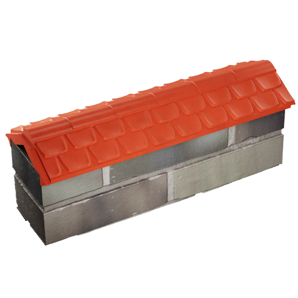 Парапет Zking Эльбрус Красный с посадкой на 0.5 кирпича (130мм) в Назрани фото