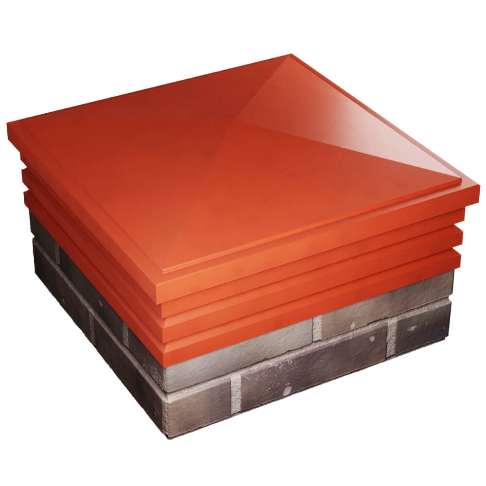 Колпак Zking Бона ХайТек Красный на столб 2х2 кирпича (513х513мм) в Назрани фото