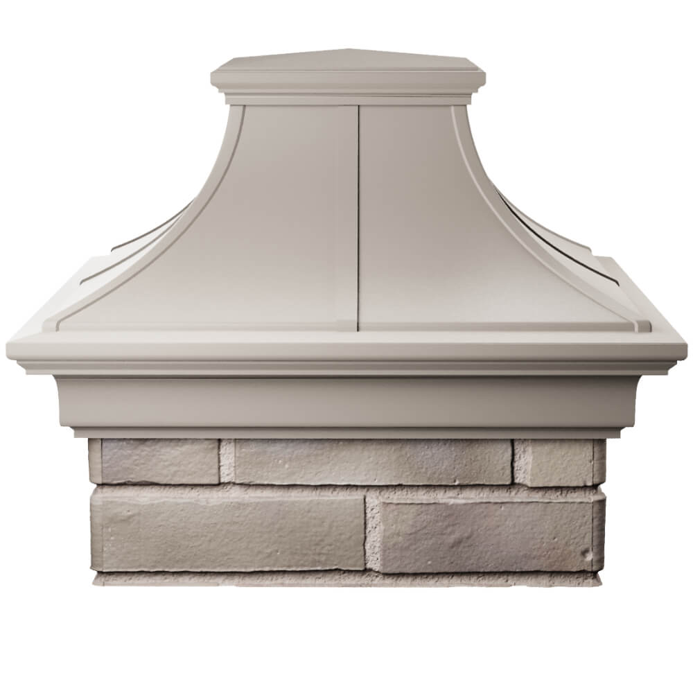 Колпак Zking Монблан Премиум Бежевый на столб 1.5х1.5 кирпича (385х385мм) Назрань фото