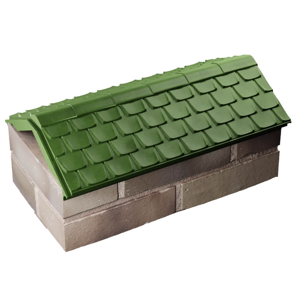 Парапет Zking Эльбрус Зеленый с посадкой на 1 кирпич (255мм) в Назрани фото