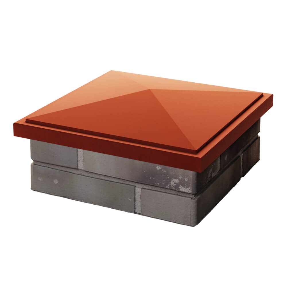 Колпак Zking БонаМоно Красный на столб 1.5х1.5 кирпича (385х385, 400х400мм) в Назрани фото