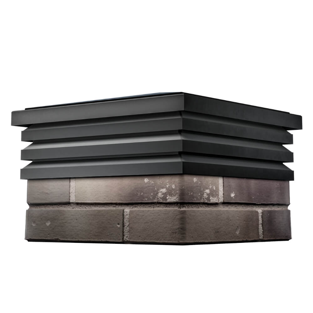 Колпак Zking Бона ХайТек Черный на столб 1.5х1.5 кирпича (385х385мм) в Назрани фото