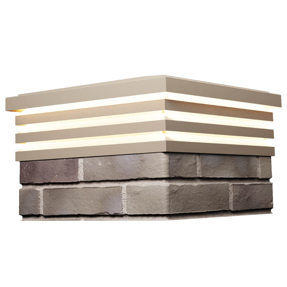 Колпак Zking Бона ХайТек Бежевый на столб 1.5х1.5 кирпича (385х385мм) с подсветкой в Назрани фото