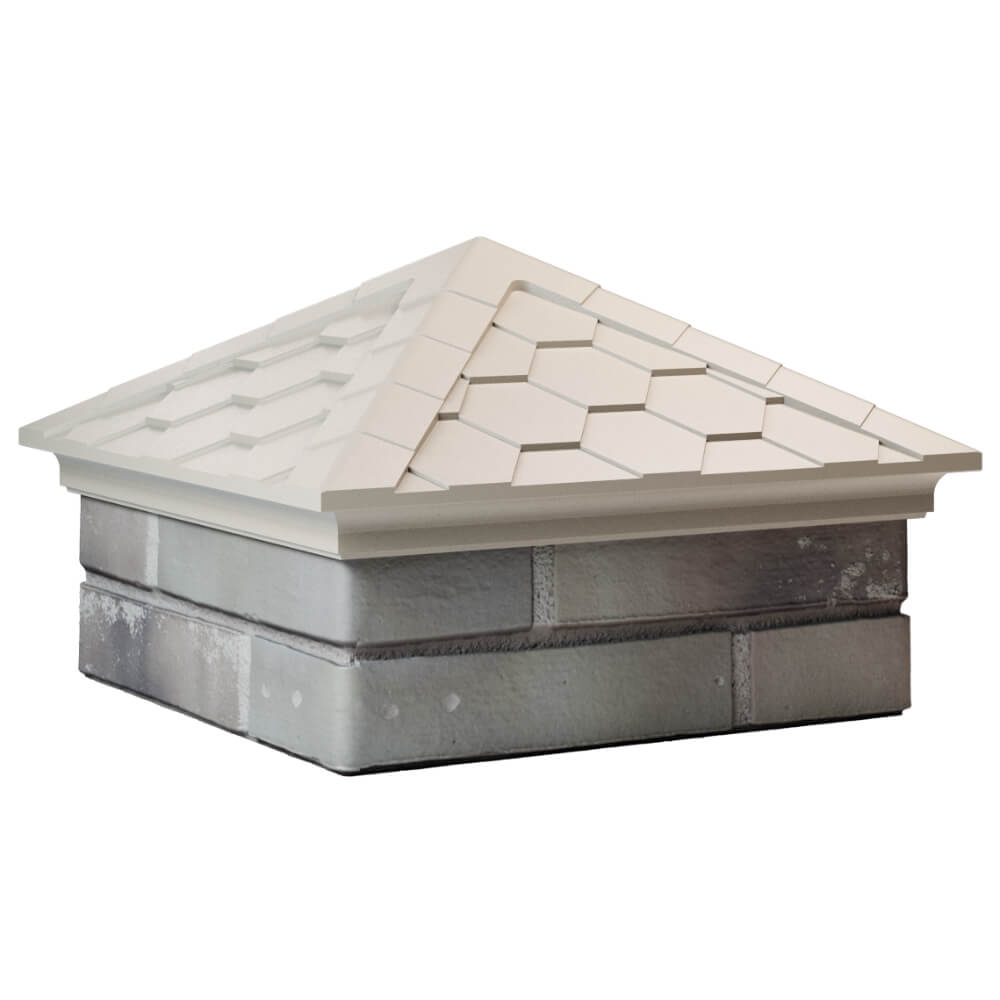 Колпак Zking Эверест Бежевый на столб 1.5х1.5 кирпича (390х390мм) в Назрани фото