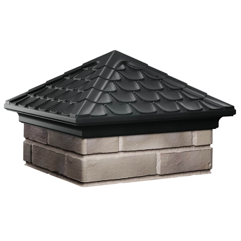 Колпак Zking Эльбрус Черный на столб 1.5х1.5 кирпича (385х385мм) в Назрани фото