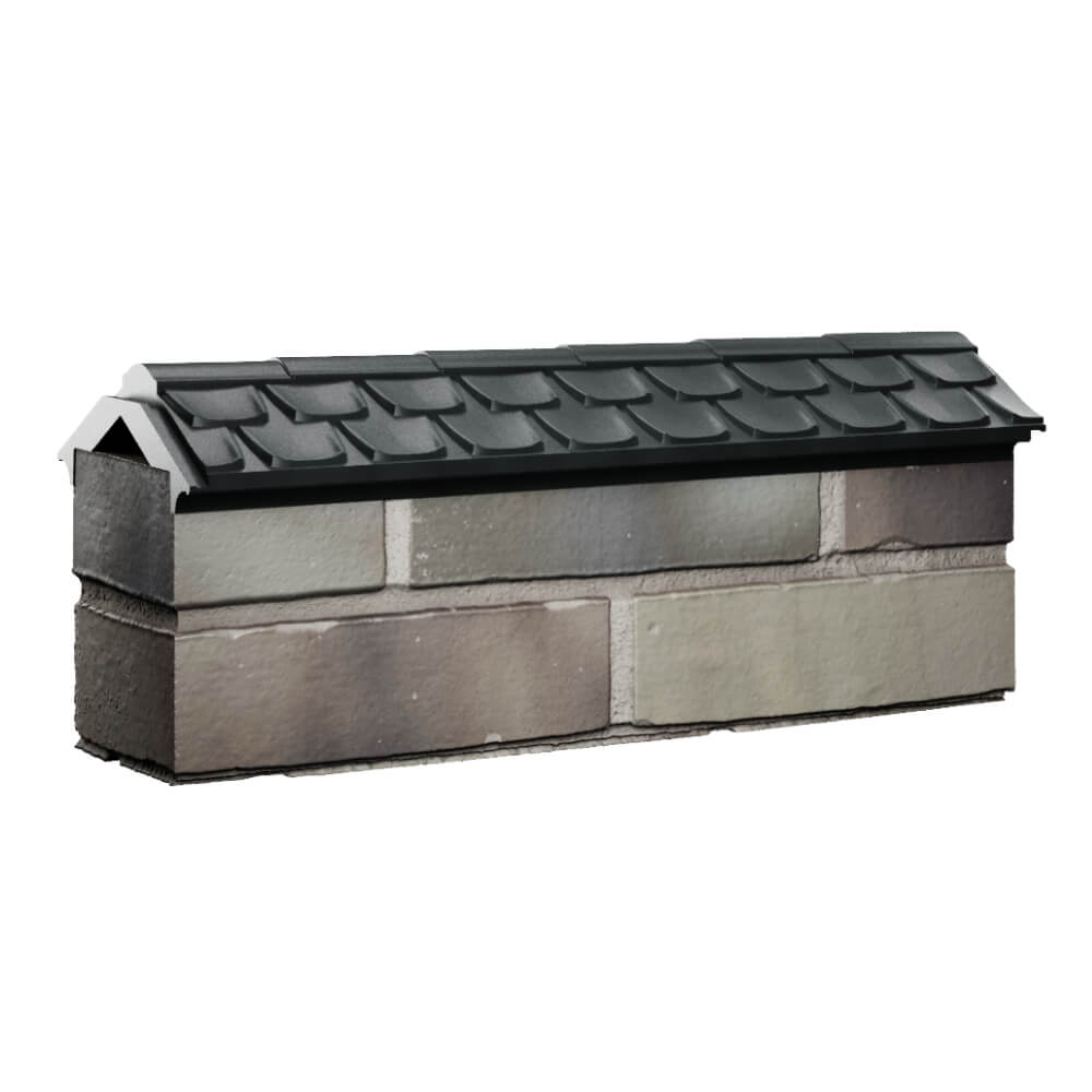 Парапет Zking Эльбрус Черный с посадкой на 0.5 кирпича (130мм) Назрань фото