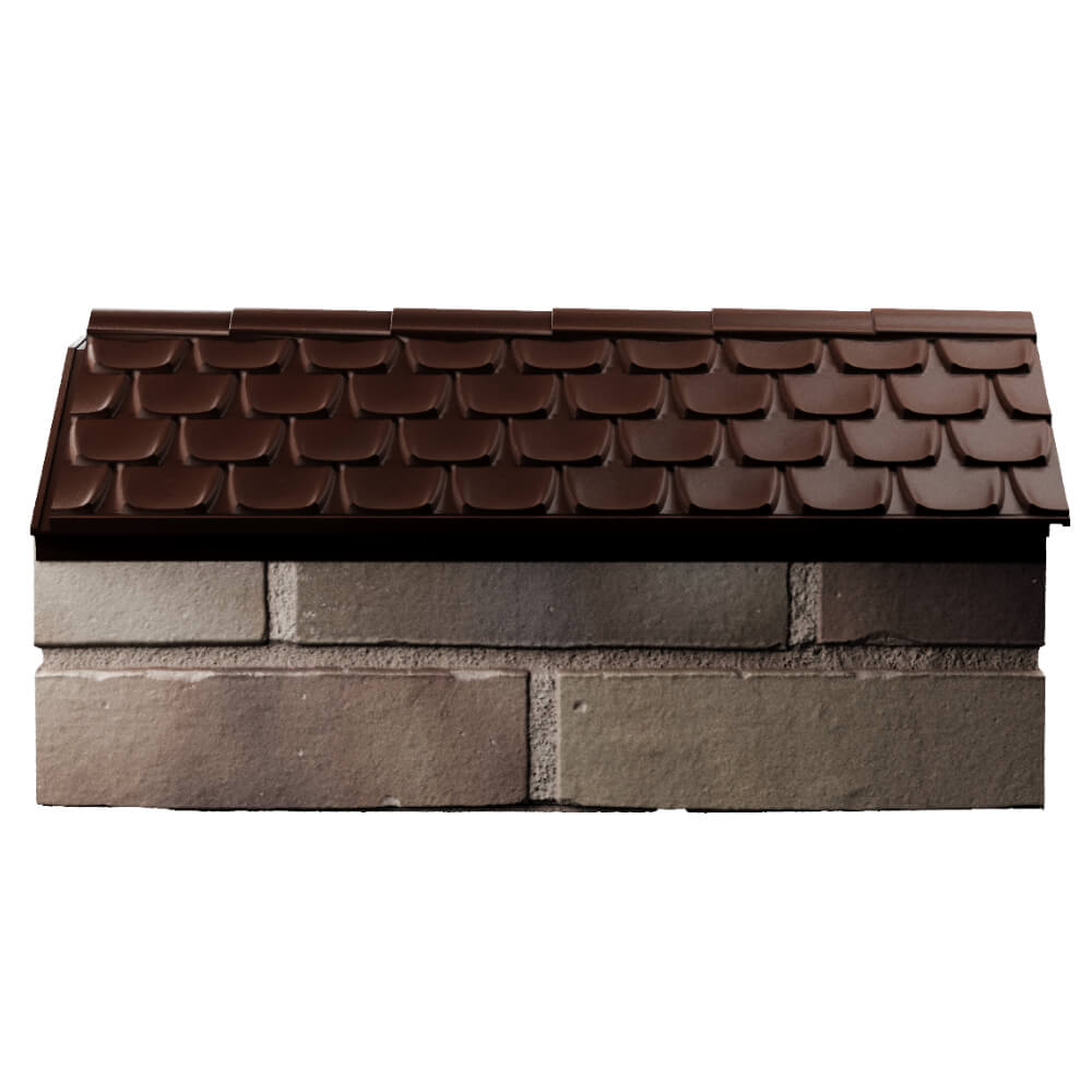Парапет Zking Эльбрус Коричневый с посадкой на 1 кирпич (255мм) в Назрани фото