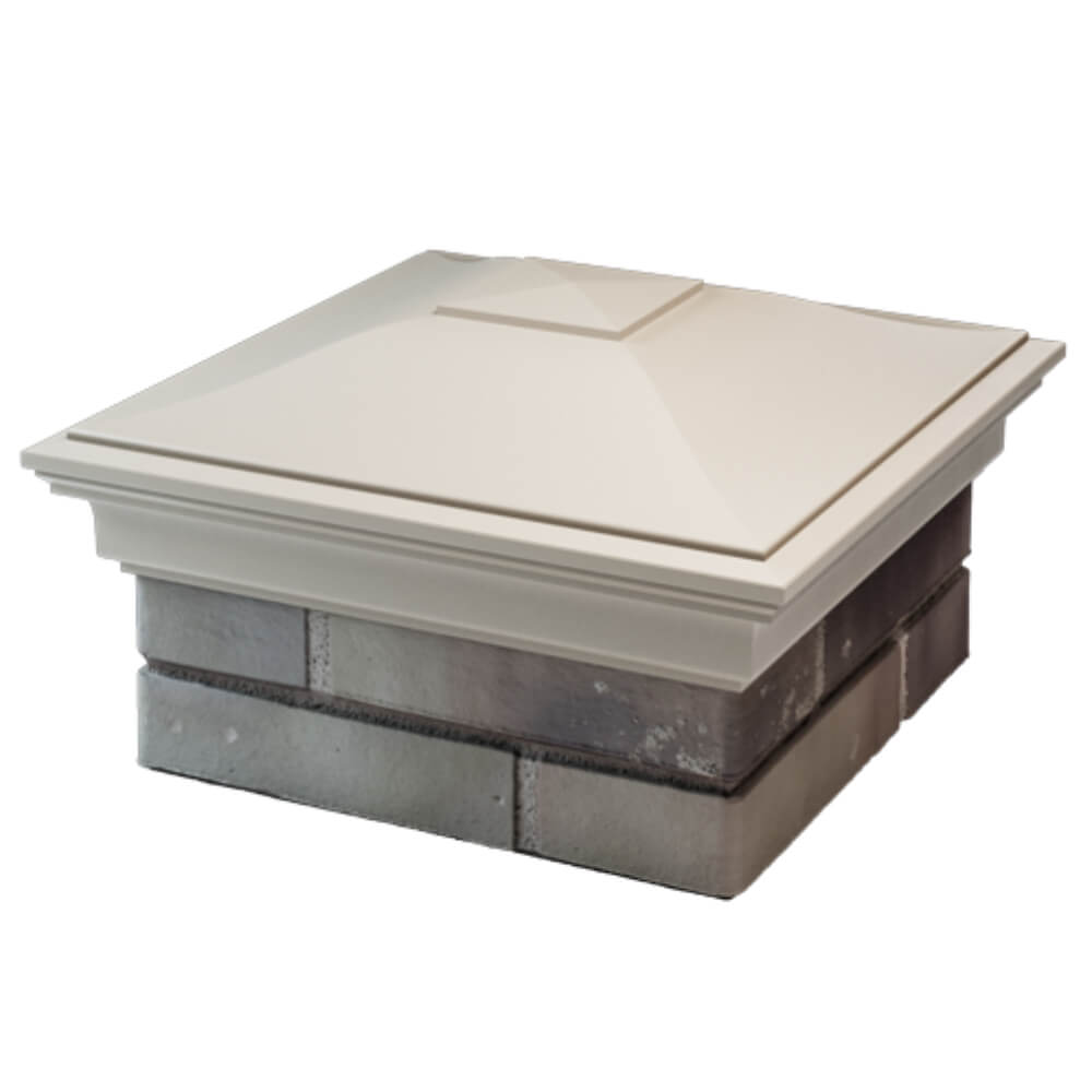 Колпак Zking Монблан Бежевый на столб 1.5х1.5 кирпича (385х385мм) в Назрани фото