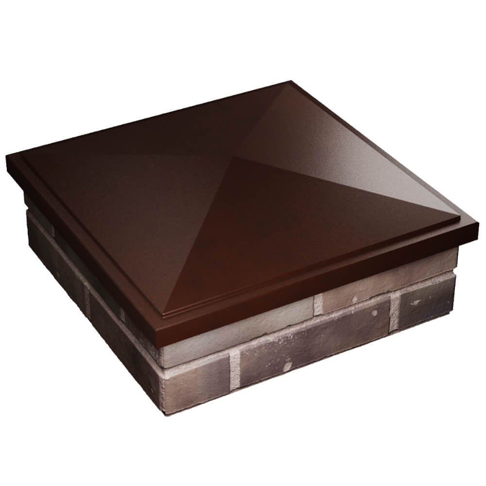 Колпак Zking БонаМоно Коричневый на столб 2х2 кирпича (515х515, 530х530мм) в Назрани фото