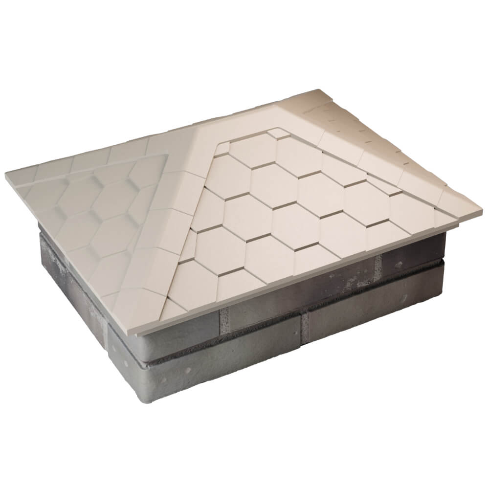 Колпак Zking Эверест Бежевый на столб 2х1.5 кирпича (520х390мм) Назрань фото