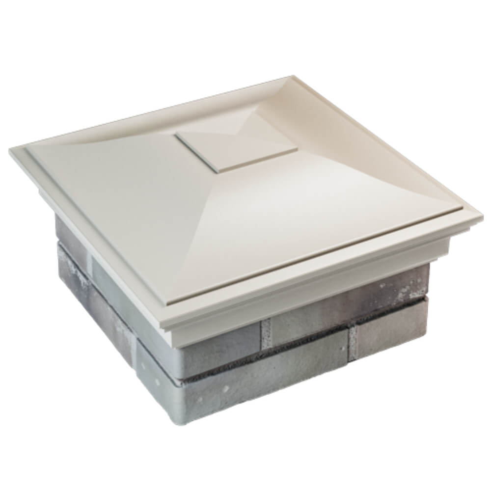 Колпак Zking Монблан Бежевый на столб 1.5х1.5 кирпича (385х385мм) в Назрани фото