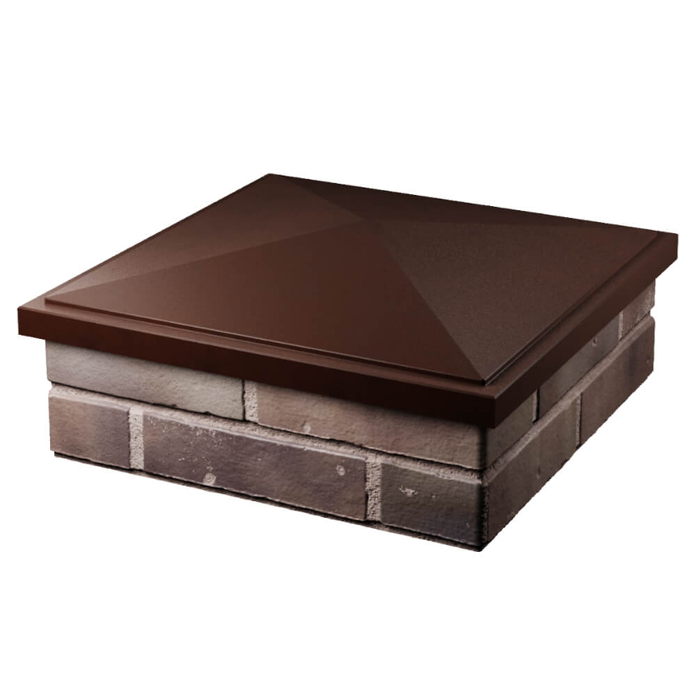 Колпак Zking БонаМоно Коричневый на столб 2х2 кирпича (515х515, 530х530мм) в Назрани фото