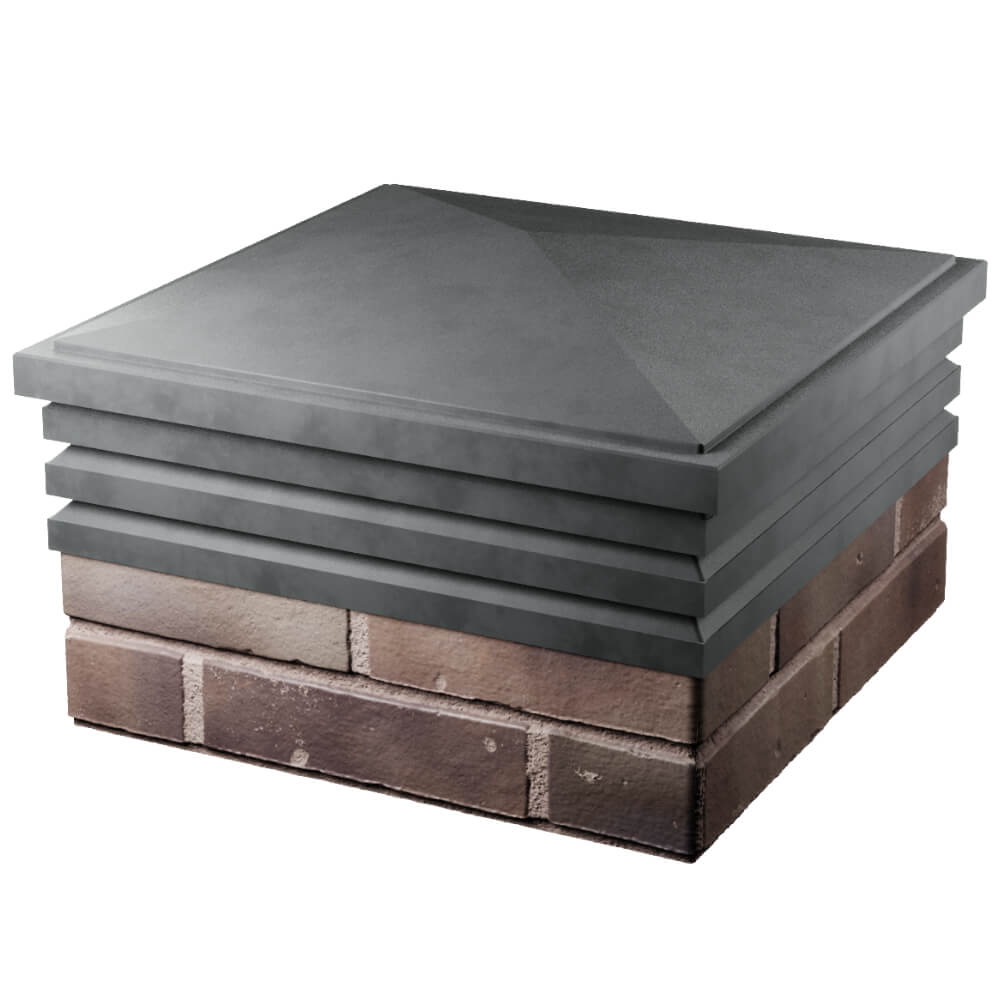 Колпак Zking Бона ХайТек Серый на столб 2х2 кирпича (513х513мм) в Назрани фото