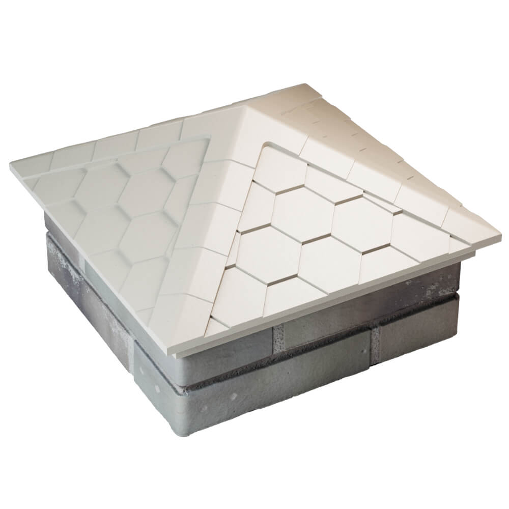 Колпак Zking Эверест Бежевый на столб 1.5х1.5 кирпича (390х390мм) в Назрани фото