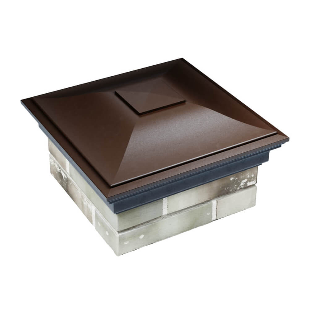 Колпак Zking Монблан Коричневый на столб 1.5х1.5 еврокирпича 0.7НФ (355х355мм) в Назрани фото