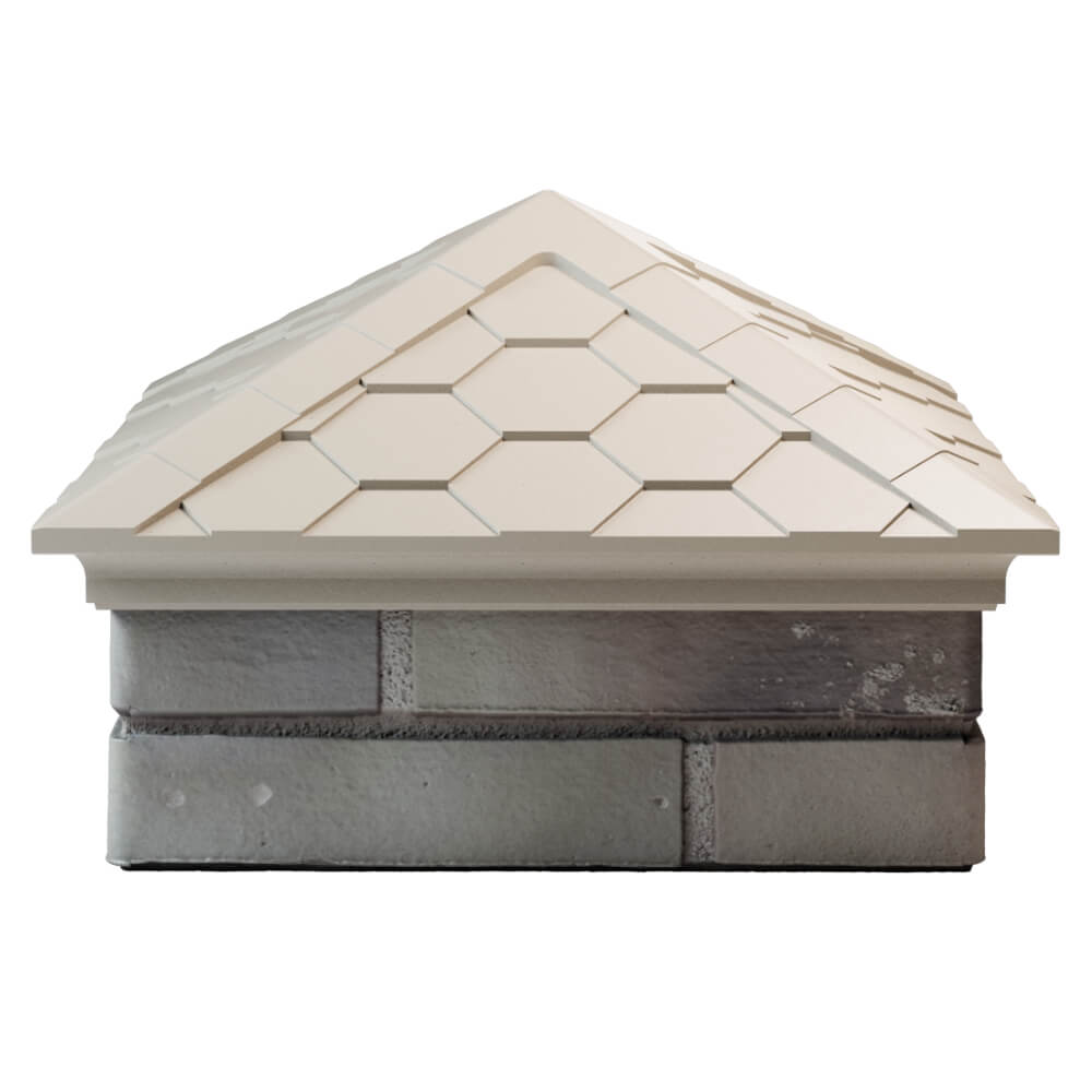 Колпак Zking Эверест Бежевый на столб 1.5х1.5 кирпича (390х390мм) Назрань фото