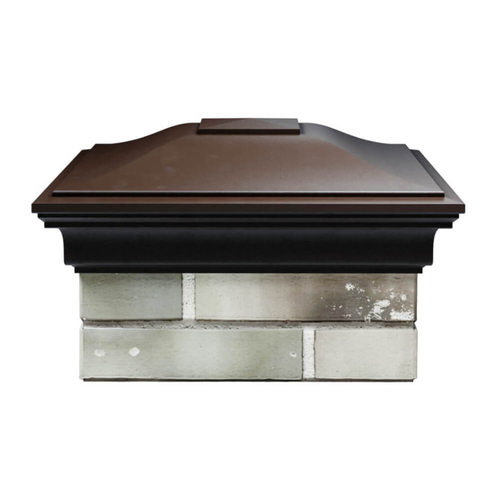 Колпак Zking Монблан Коричневый на столб 1.5х1.5 еврокирпича 0.7НФ (355х355мм) Назрань фото