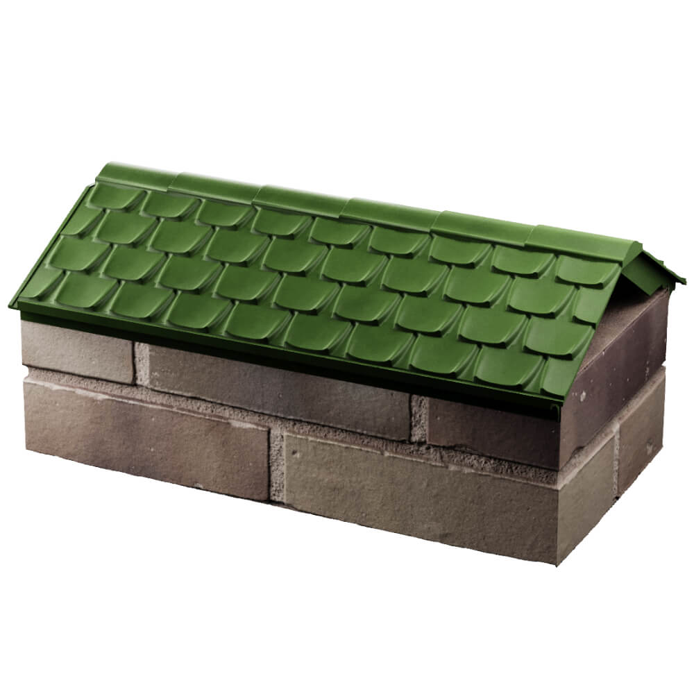 Парапет Zking Эльбрус Зеленый с посадкой на 1 кирпич (255мм) в Назрани фото