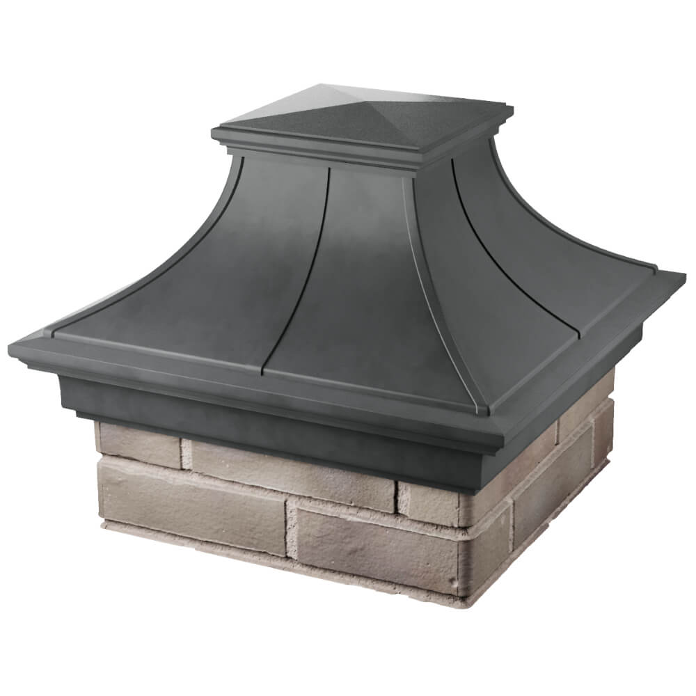 Колпак Zking Монблан Премиум Серый на столб 1.5х1.5 кирпича (385х385мм) в Назрани фото