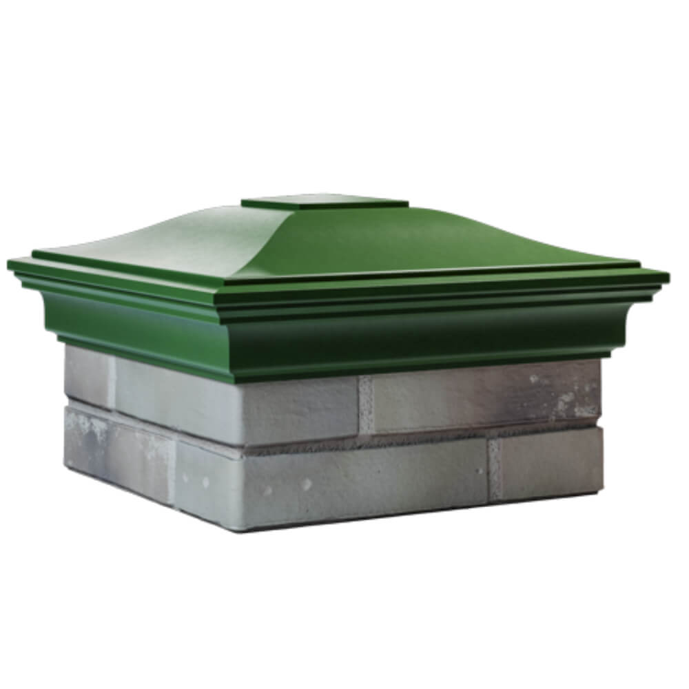 Колпак Zking Монблан Зеленый на столб 1.5х1.5 кирпича (385х385мм) в Назрани фото