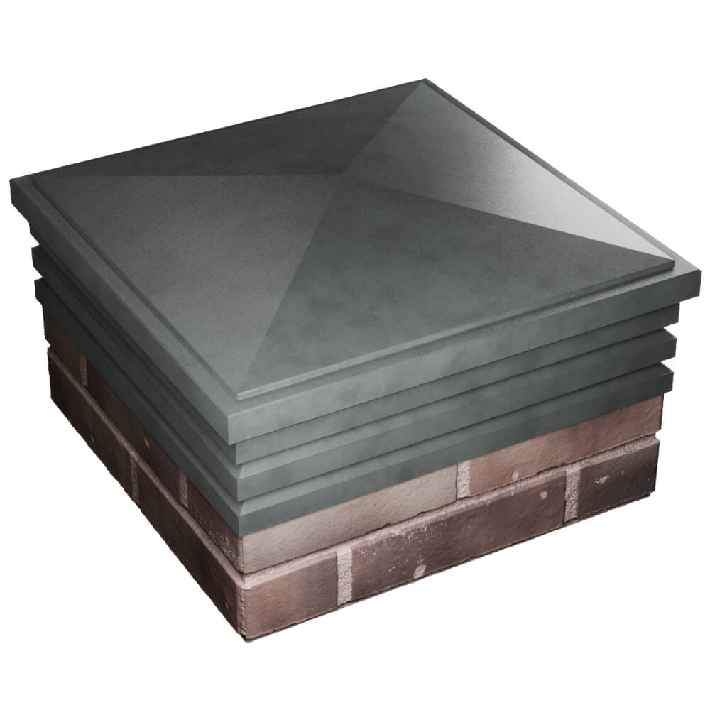 Колпак Zking Бона ХайТек Серый на столб 2х2 кирпича (513х513мм) в Назрани фото