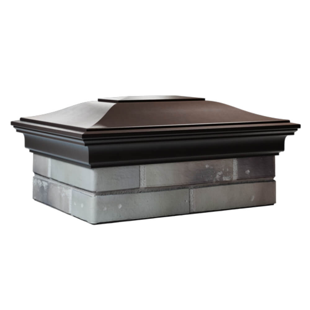 Колпак Zking Монблан Коричневый на столб 2х1.5 кирпича (515х385мм) в Назрани фото