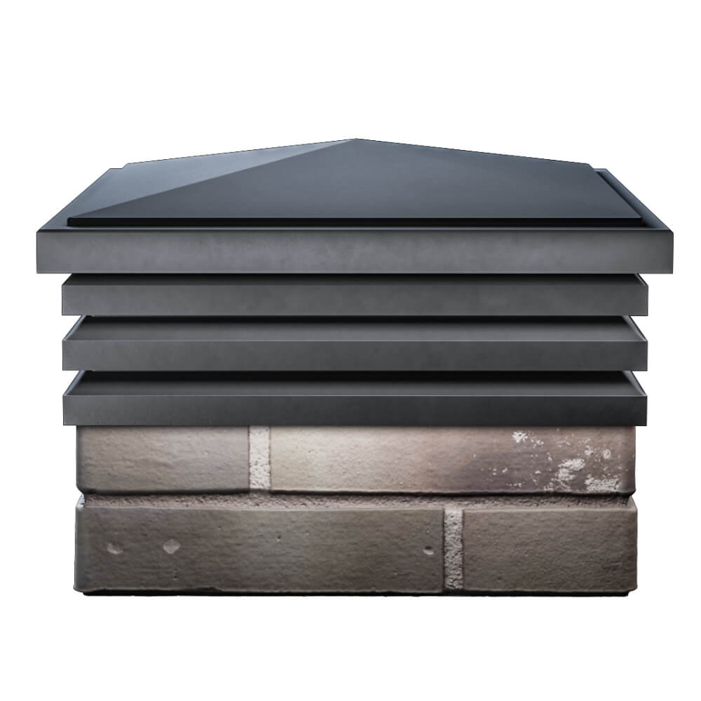 Колпак Zking Бона ХайТек Серый на столб 1.5х1.5 кирпича (385х385мм) Назрань фото