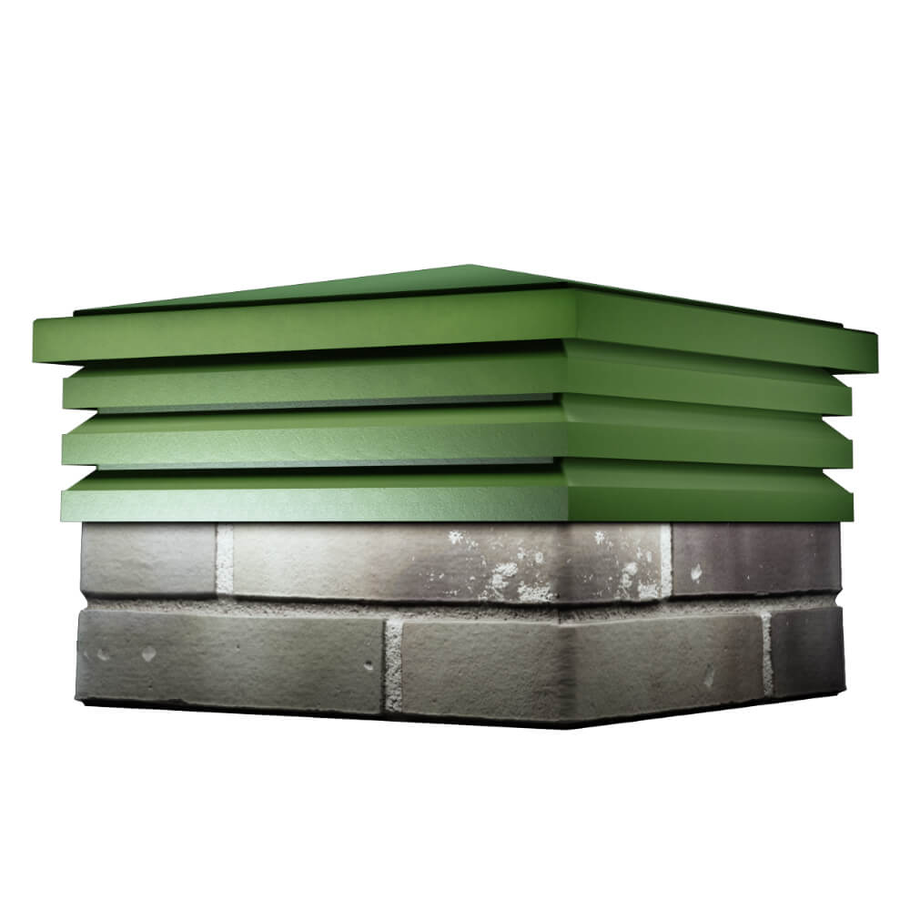 Колпак Zking Бона ХайТек Зеленый на столб 1.5х1.5 кирпича (385х385мм) в Назрани фото