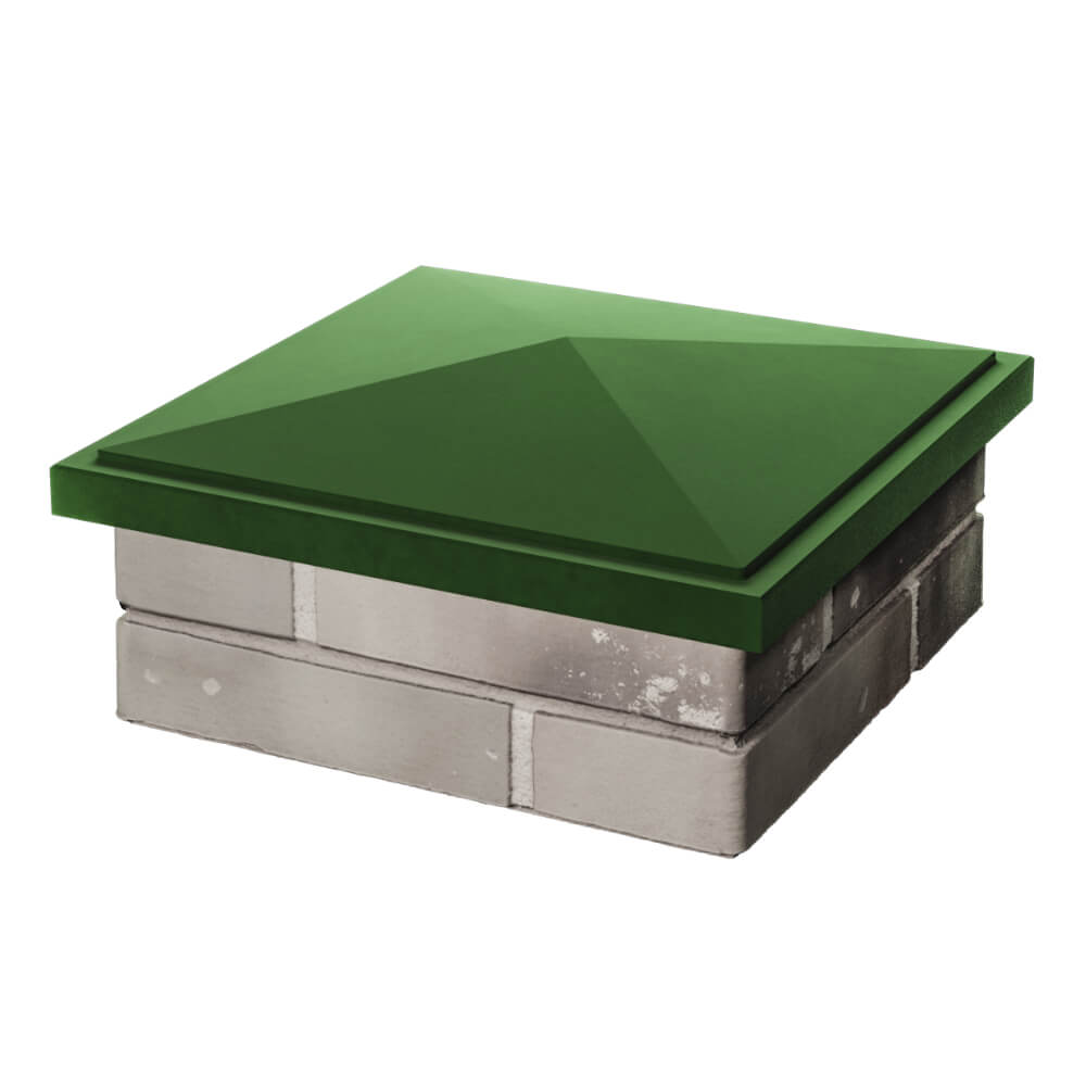 Колпак Zking БонаМоно Зеленый на столб 1.5х1.5 кирпича (385х385, 400х400мм) в Назрани фото