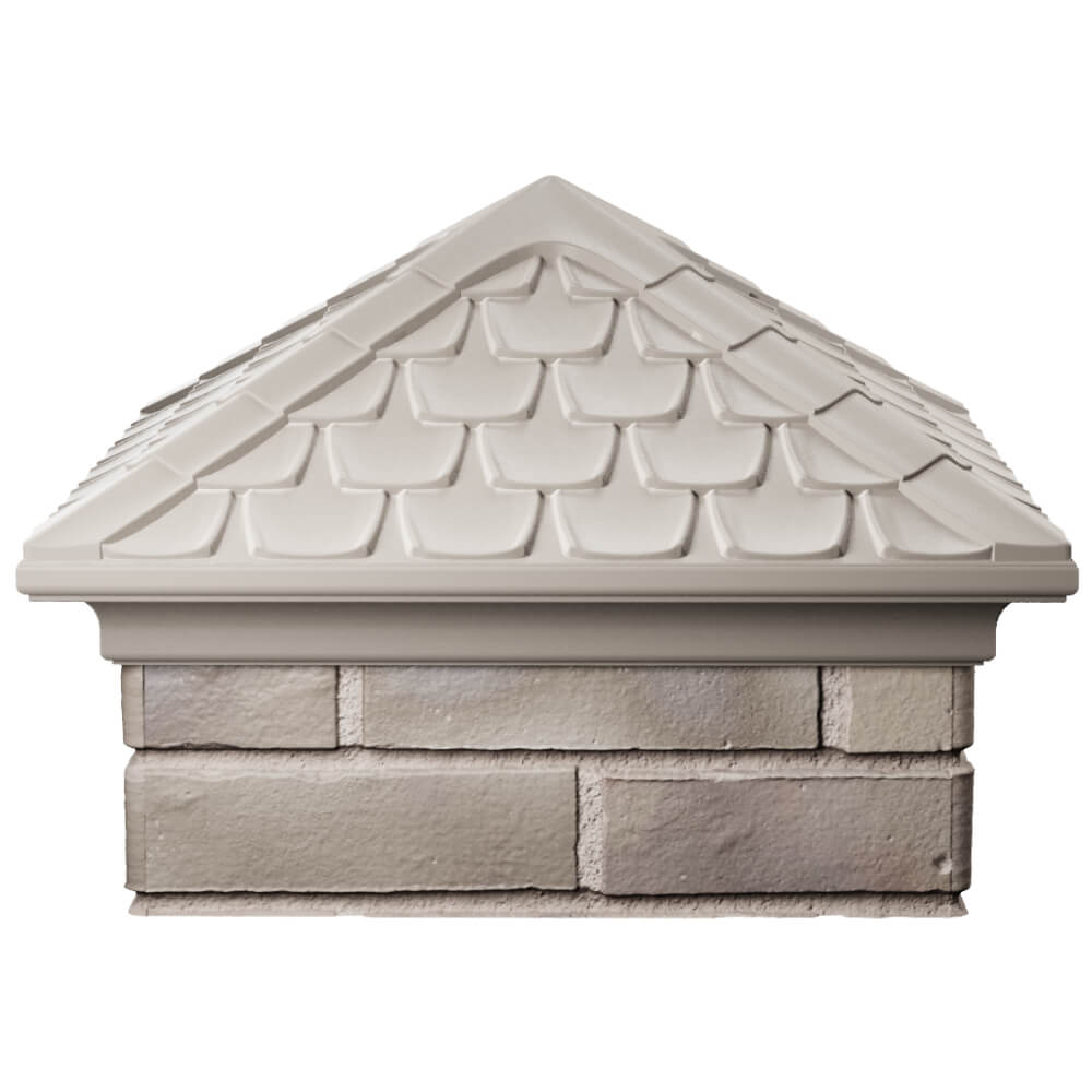 Колпак Zking Эльбрус Бежевый на столб 1.5х1.5 кирпича (385х385мм) Назрань фото