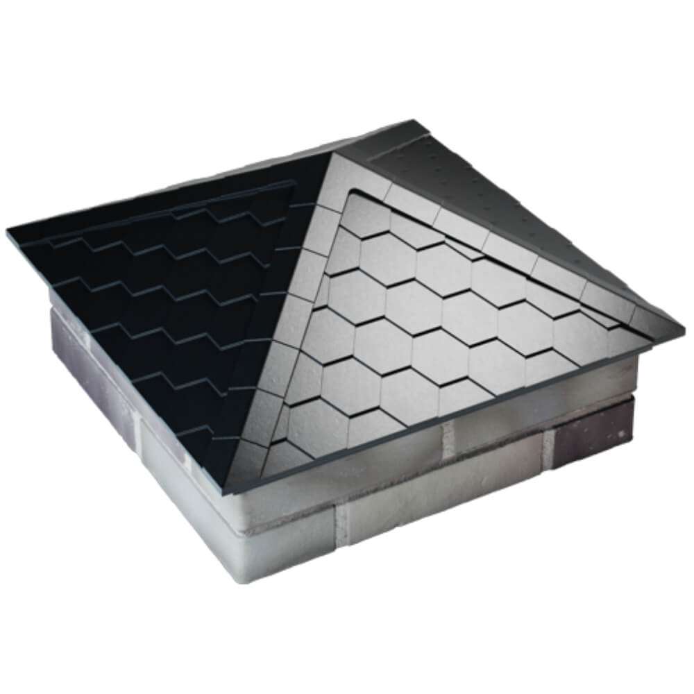 Колпак Zking Эверест Черный на столб 2х2 кирпича (535х535мм) Назрань фото