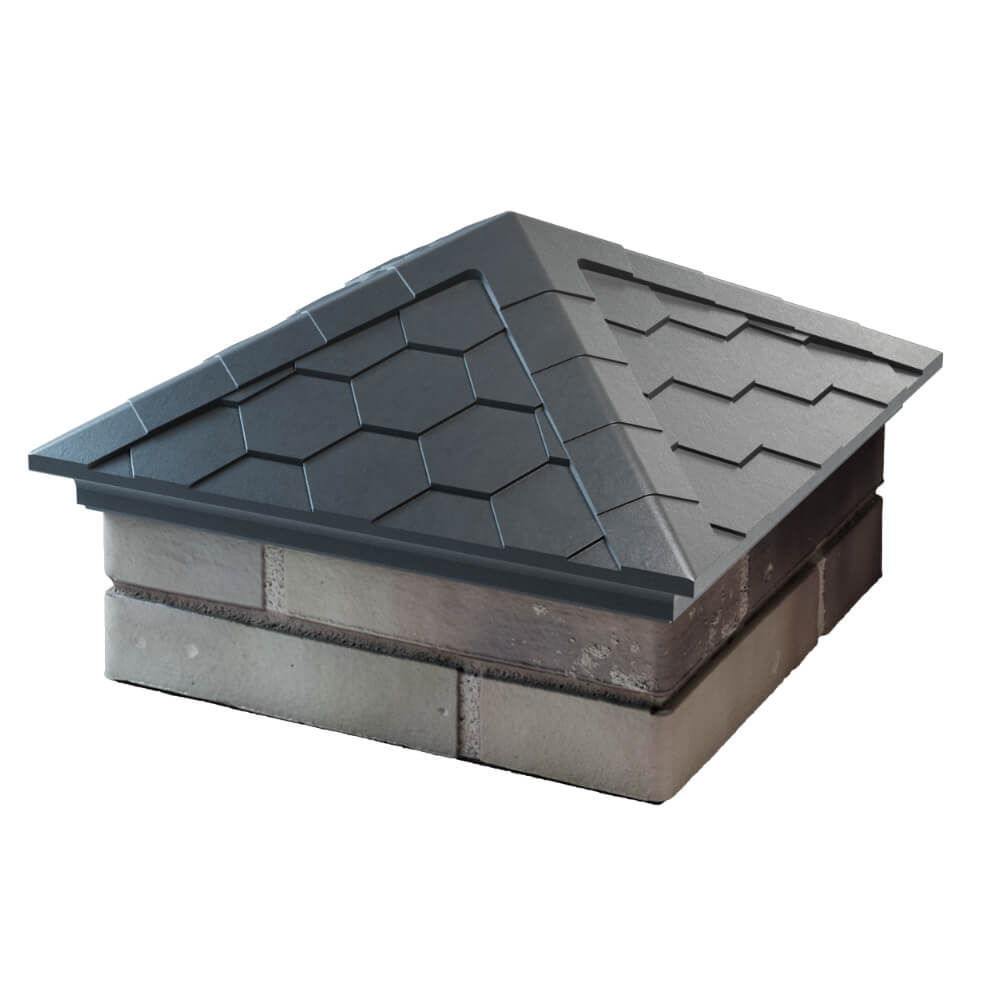 Колпак Zking Эверест Серый на столб 1.5х1.5 кирпича (390х390мм) в Назрани фото