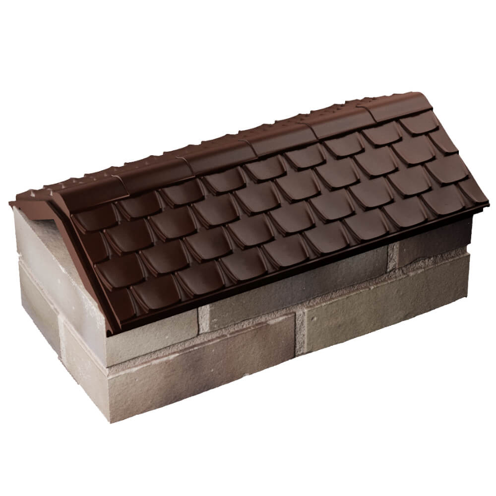 Парапет Zking Эльбрус Коричневый с посадкой на 1 кирпич (255мм) в Назрани фото