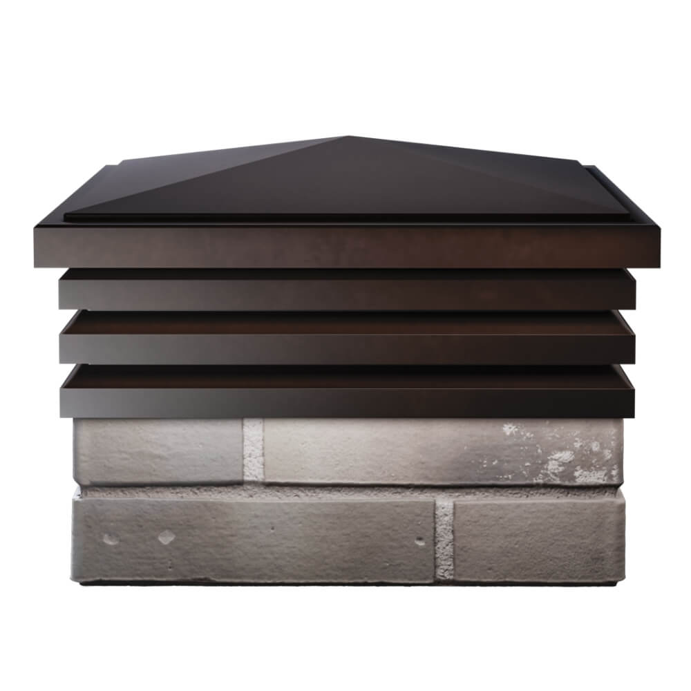 Колпак Zking Бона ХайТек Коричневый на столб 1.5х1.5 кирпича (385х385мм) Назрань фото